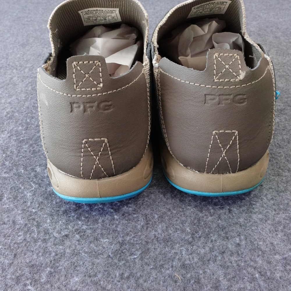 Columbia Men's Beige and Brown Slip-On Boat Shoes with Blue Accent - Picture 4 of 7